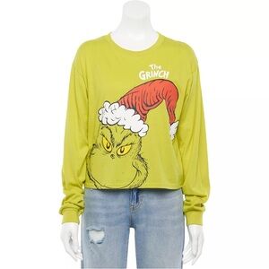 RARE The Grinch Dr. Seuss Christmas Sweatshirt Sweater Shirt Tops Womens Size M